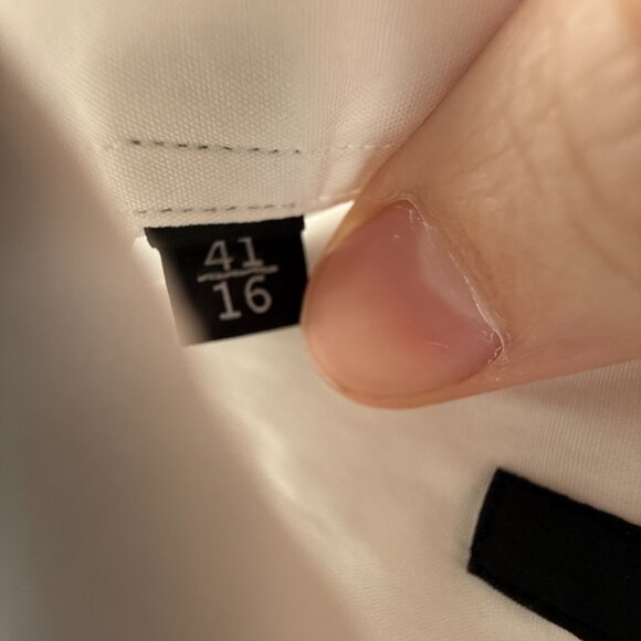 Gucci Italy Slim Fit White Button Up Shirt Size 16 Long Sleeve Hidden Buttons - Picture 13 of 16